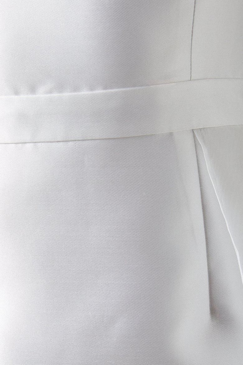 Twill Mini Wedding Dress, Alternate, color, Ivory