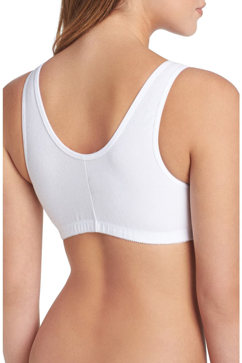 Frances Soft Cup Cotton Leisure Bra, Alternate, color, WHITE