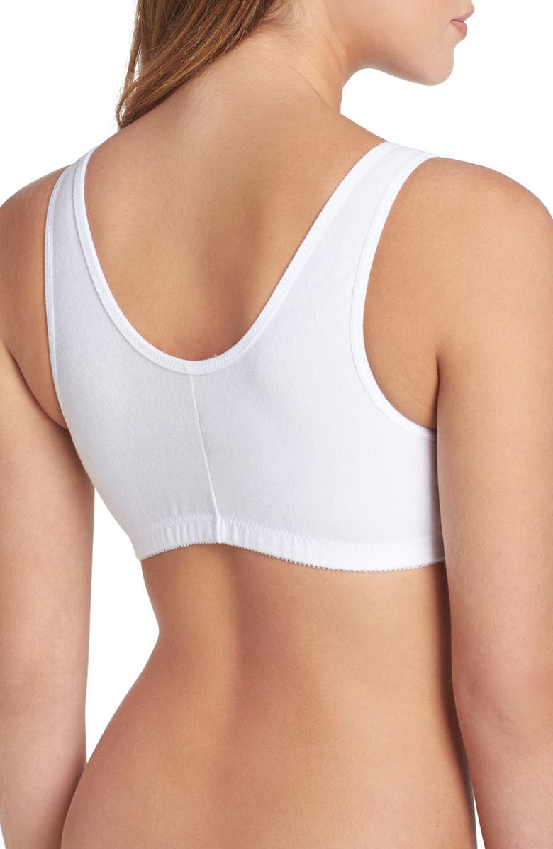 Amoena Frances Soft Cup Cotton Leisure Bra, Alternate, color, White