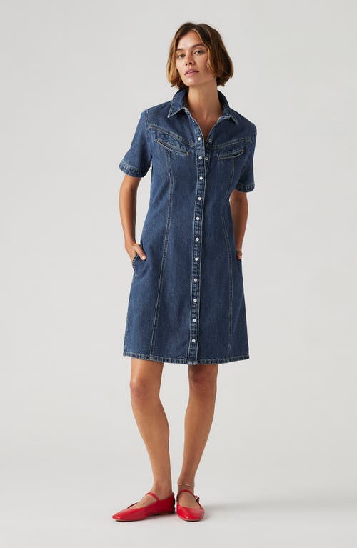 Levi's Rinoa Short Sleeve Denim Shirtdress In Blue