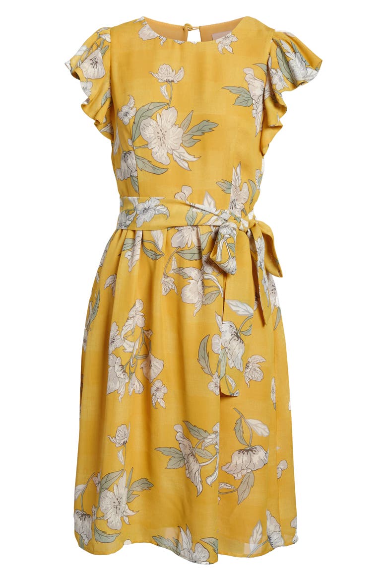 Chriselle x J.O.A. Fit & Flare Dress, Alternate, color, QUINCE BLOSSOM