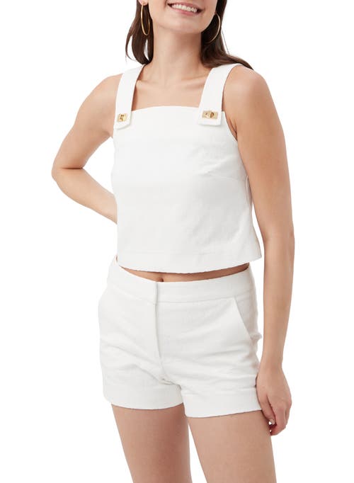 TRINA TURK TRINA TURK CHERREY TEXTURED COTTON BOXY TOP 