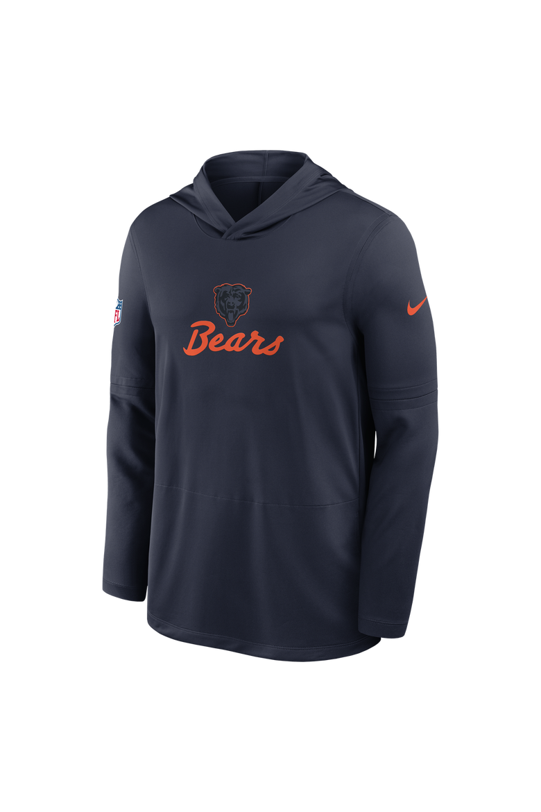 Men's Nike  Navy Chicago Bears 2026 Rivalries Collection Sideline Lightweight Hooded Long Sleeve Top, Alternate, color, Navy