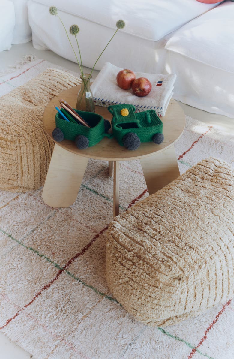 Lorena Canals Haystack Pouf, Alternate, color, Light Honey