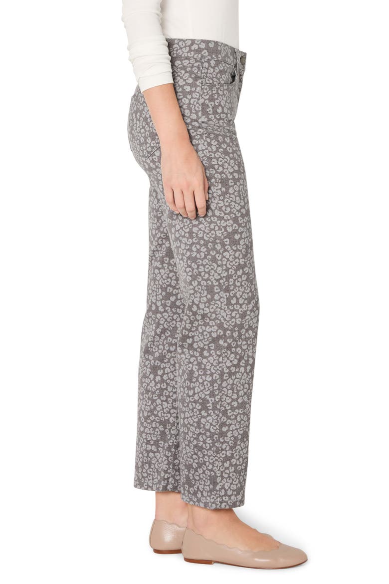 Recess Leopard Print Straight Leg Ankle Jeans, Alternate, color, GREY MULTI