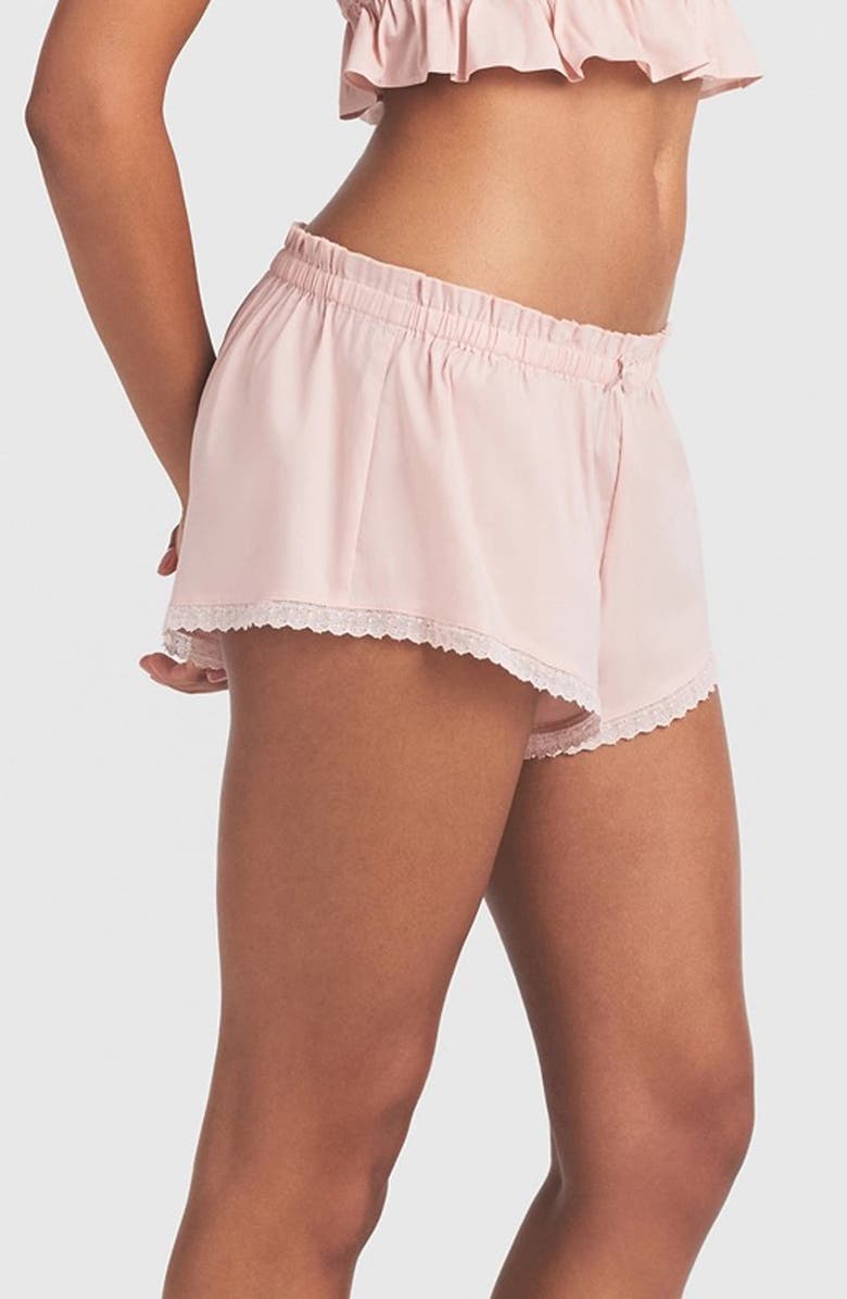 SKIMS Poplin Apparel Shorts, Alternate, color, Dusty Pink
