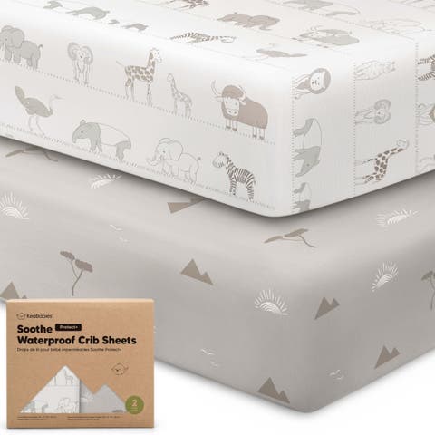 2-Pack Soothe [Protect+] Waterproof Crib Sheets