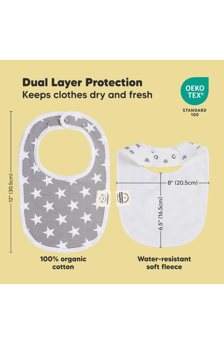 KeaBabies 8-Pack Baby Drool Bibs, Alternate, color, Grayscape