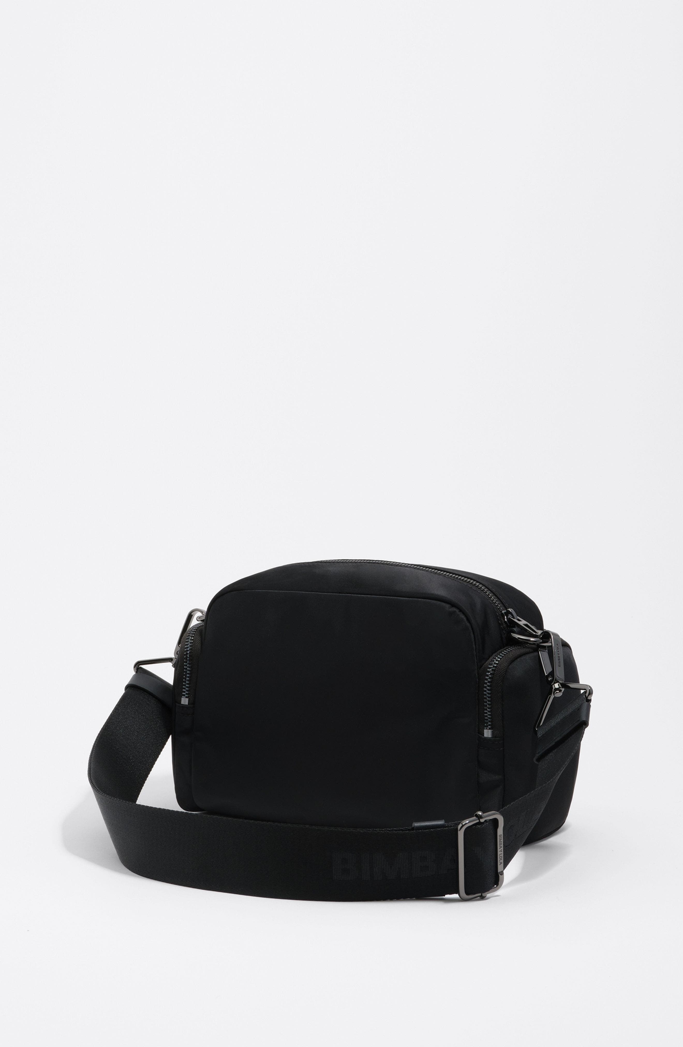 Bimba y Lola Nylon Pocket Rectangular Crossbody Bag, Alternate, color, Black