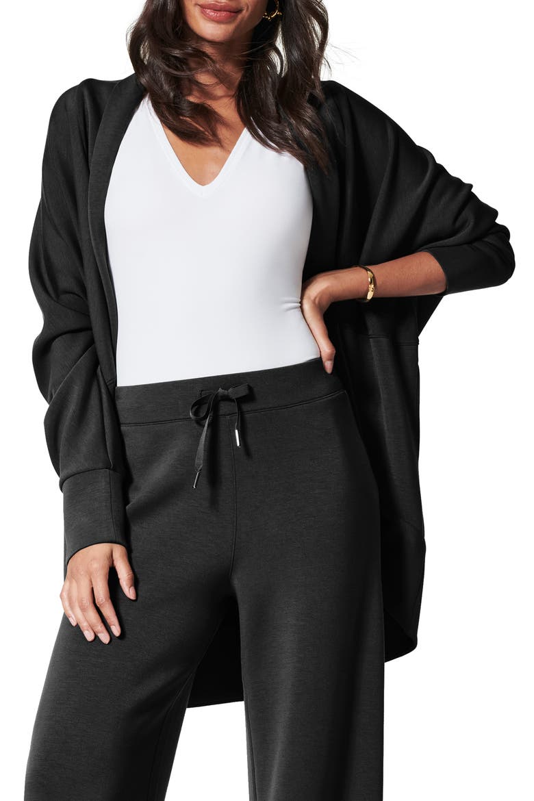 AirEssentials Cocoon Cardigan, Main, color, VERY BLACK