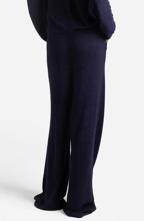 Sunday Citizen Wide Leg Knit Pants In Blue