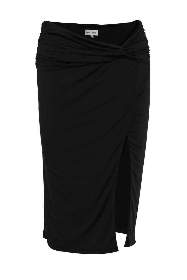 Arielle Midi Skirt, Alternate, color, Black