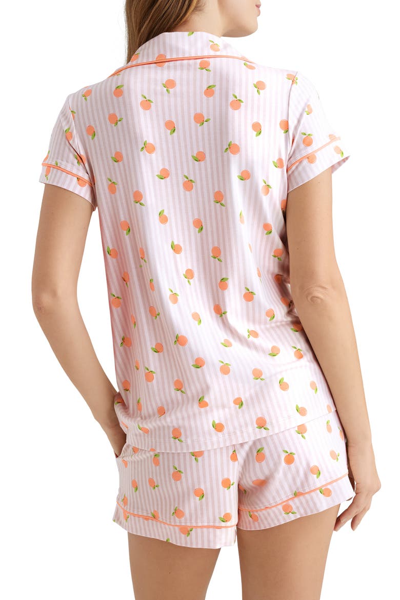 Piped Short Pajamas, Alternate, color, PINK