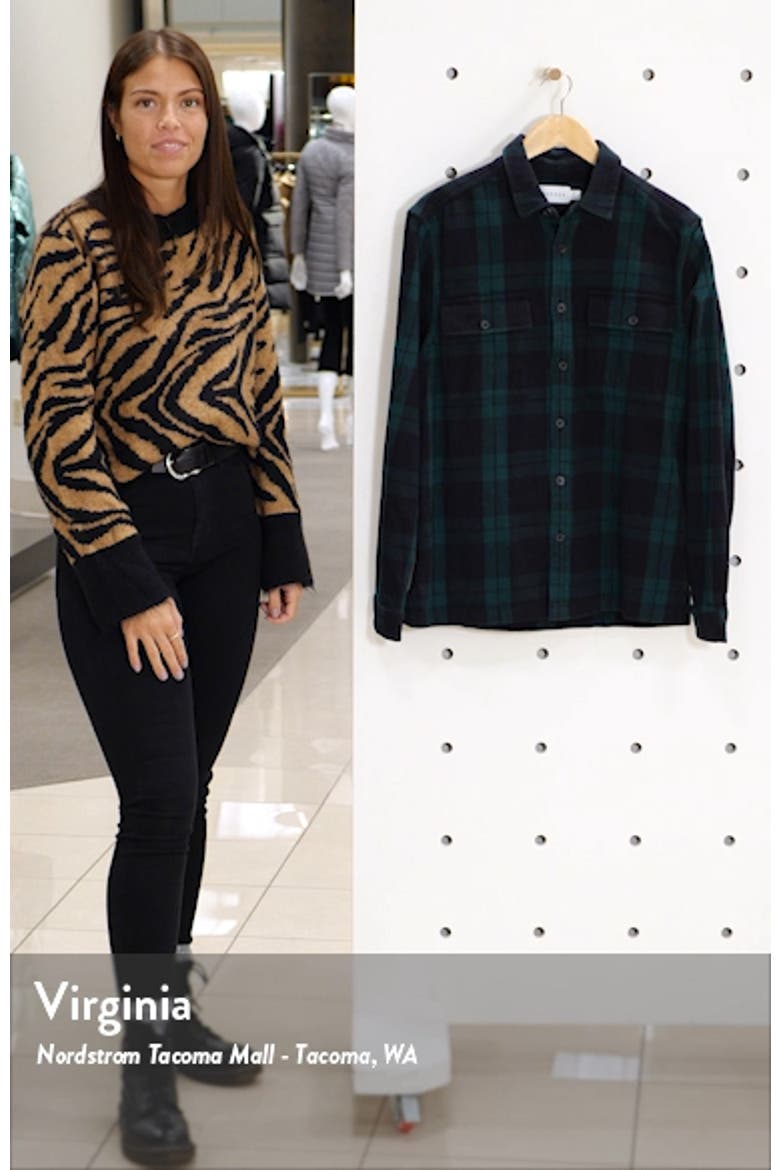 Plaid Button-Up Flannel Shirt Jacket video