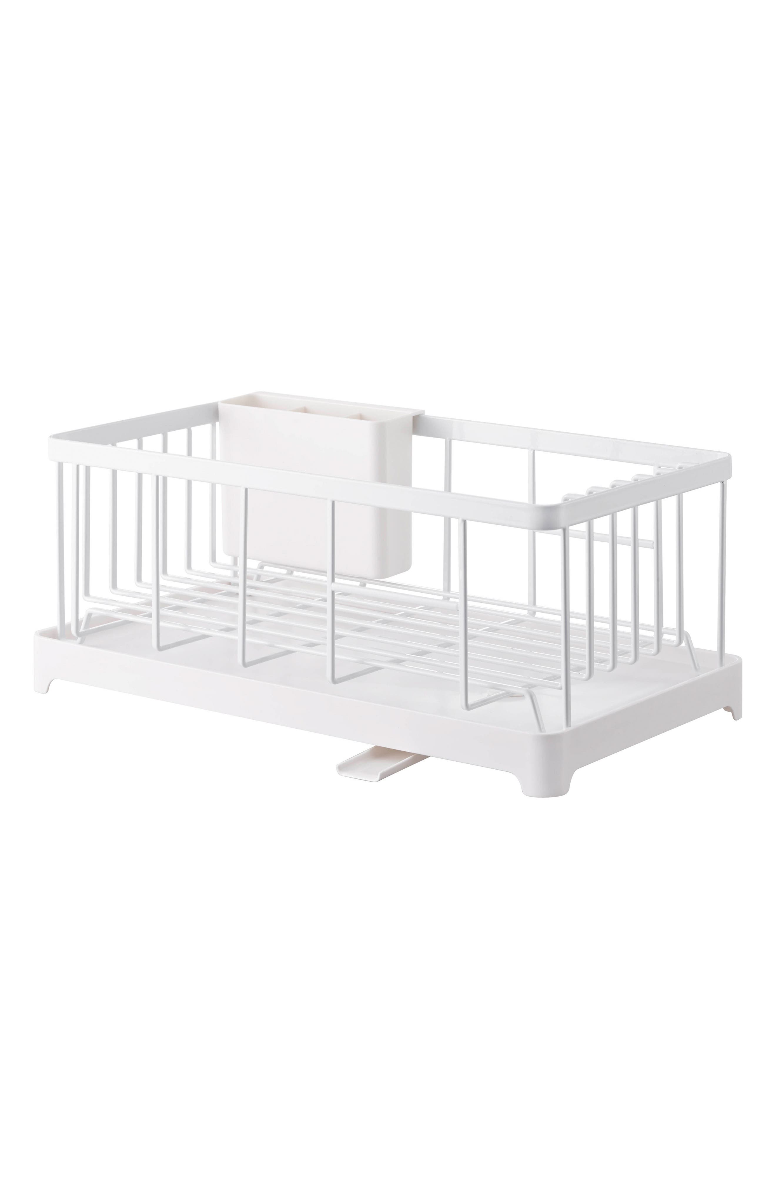 Yamazaki Tower Wire Dish Drainer Rack in White 