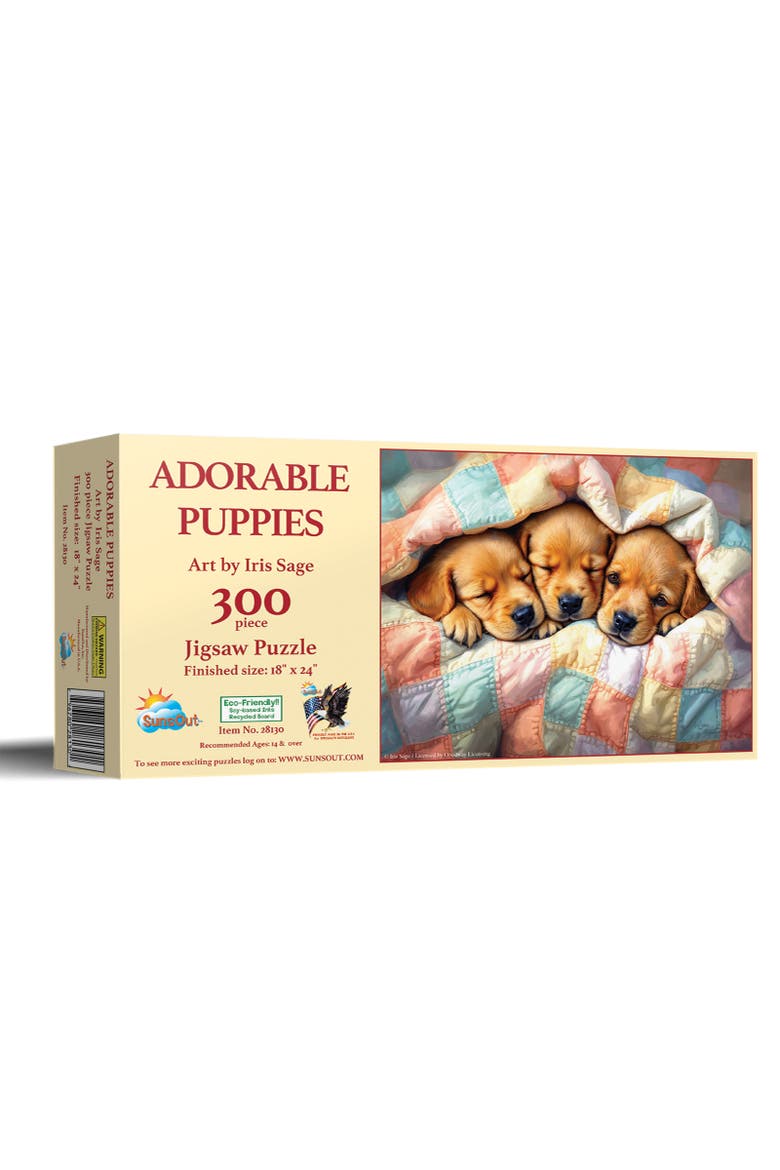 Adorable Puppies 300 piece Jigsaw Puzzle for Adults, Main, color, Multicolor