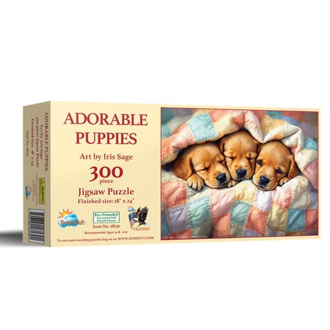 Adorable Puppies 300 piece Jigsaw Puzzle for Adults