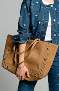 ELLE Collection Suede Grommet Tote