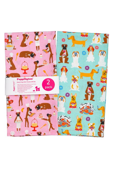 Dog Kitchen Towels - Pastry Pups
