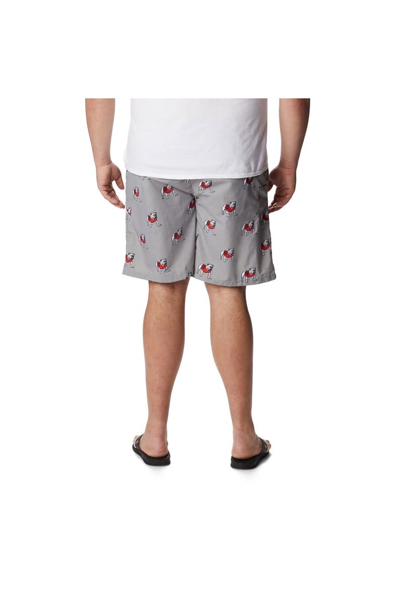 Men's Columbia Gray Georgia Bulldogs Big & Tall Backcast II Allover Print Omni-Shade Shorts, Alternate, color, Gray