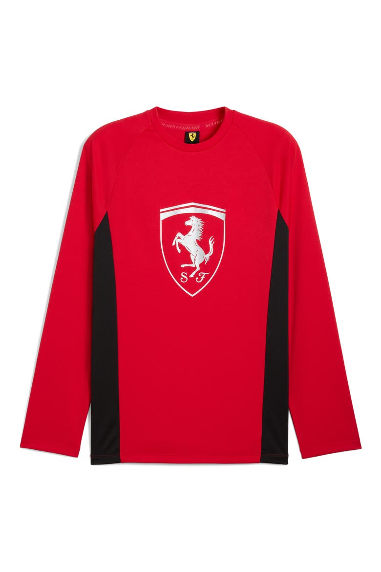 Ferrari Lifestyle Colorblock T-Shirt, Alternate, color, ROSSO CORSA
