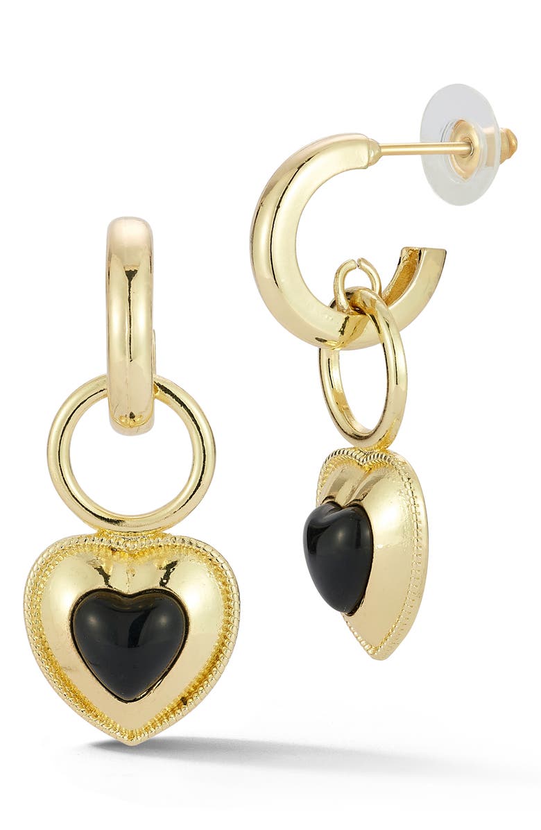 SPHERA MILANO Heart Drop Earrings, Main, color, Gold