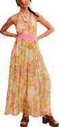 Free People Haze Print Wide Leg Halter Jumpsuit