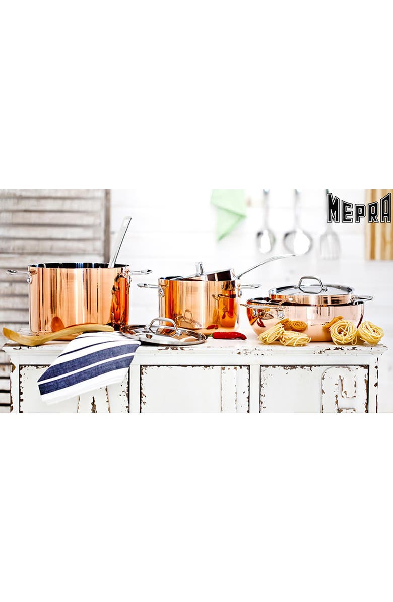 Mepra Toscana Deep Pot with Lid, Alternate, color, Copper