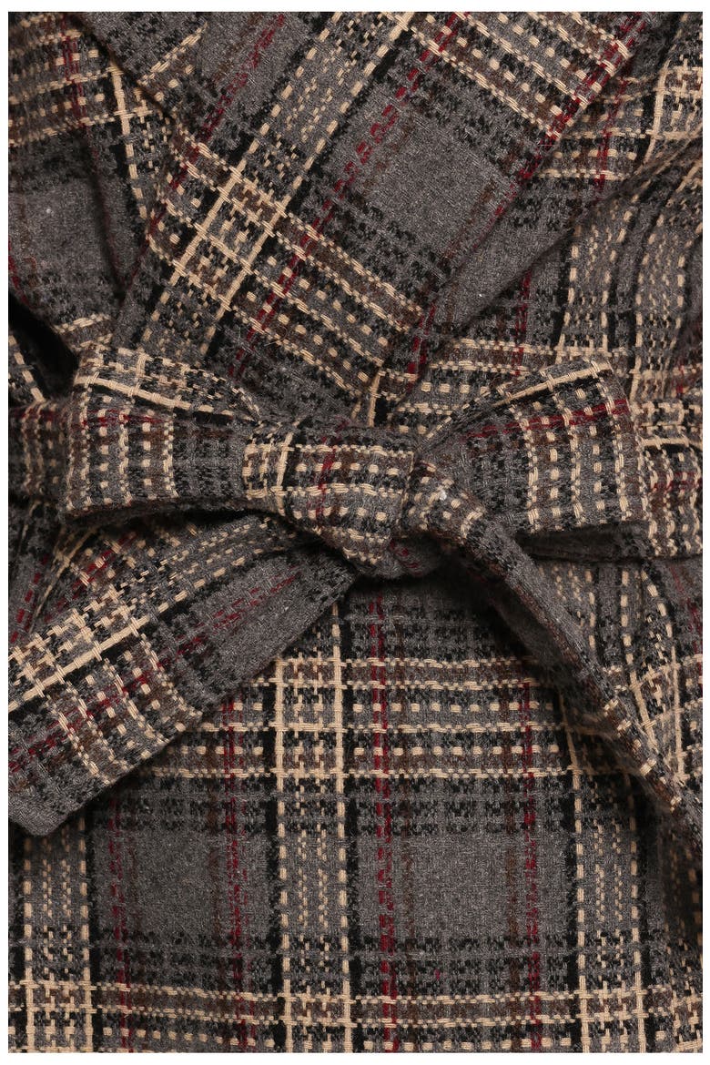 Anika Plaid Coat, Alternate, color, GREEN/ BROWN
