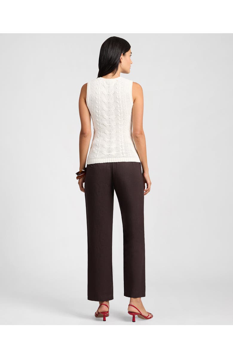 Onia Linen Cable Knit Tank, Alternate, color, Natural Melange