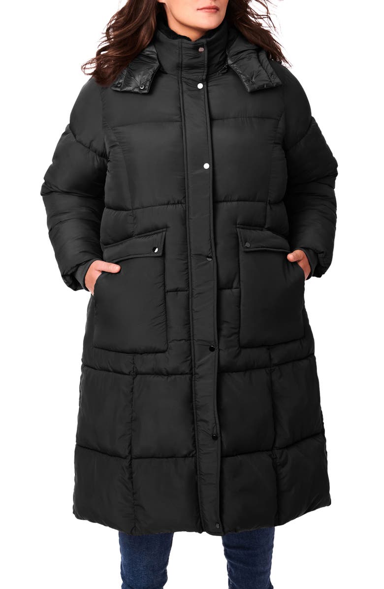 Bernardo Heavyweight Faux Fur Collar Water Resistant Puffer Coat, Alternate, color, 