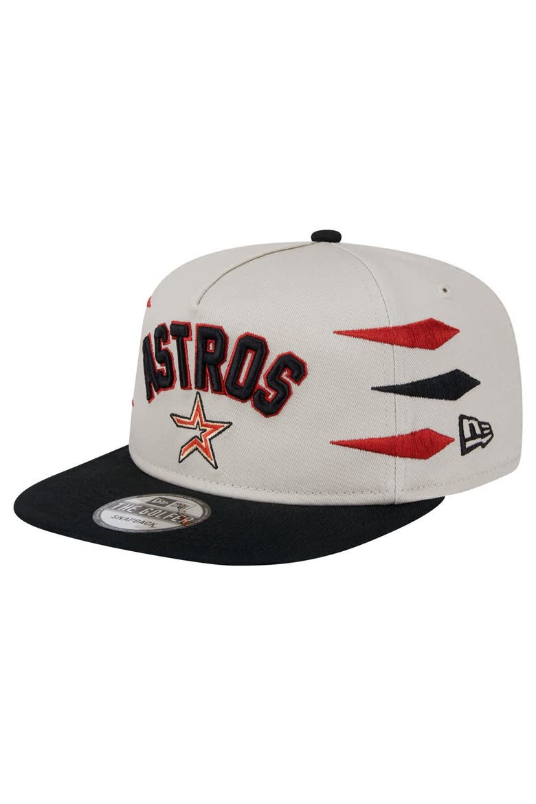 Men's New Era Cream Houston Astros Iron Golfer Snapback Hat, Main, color, Cream