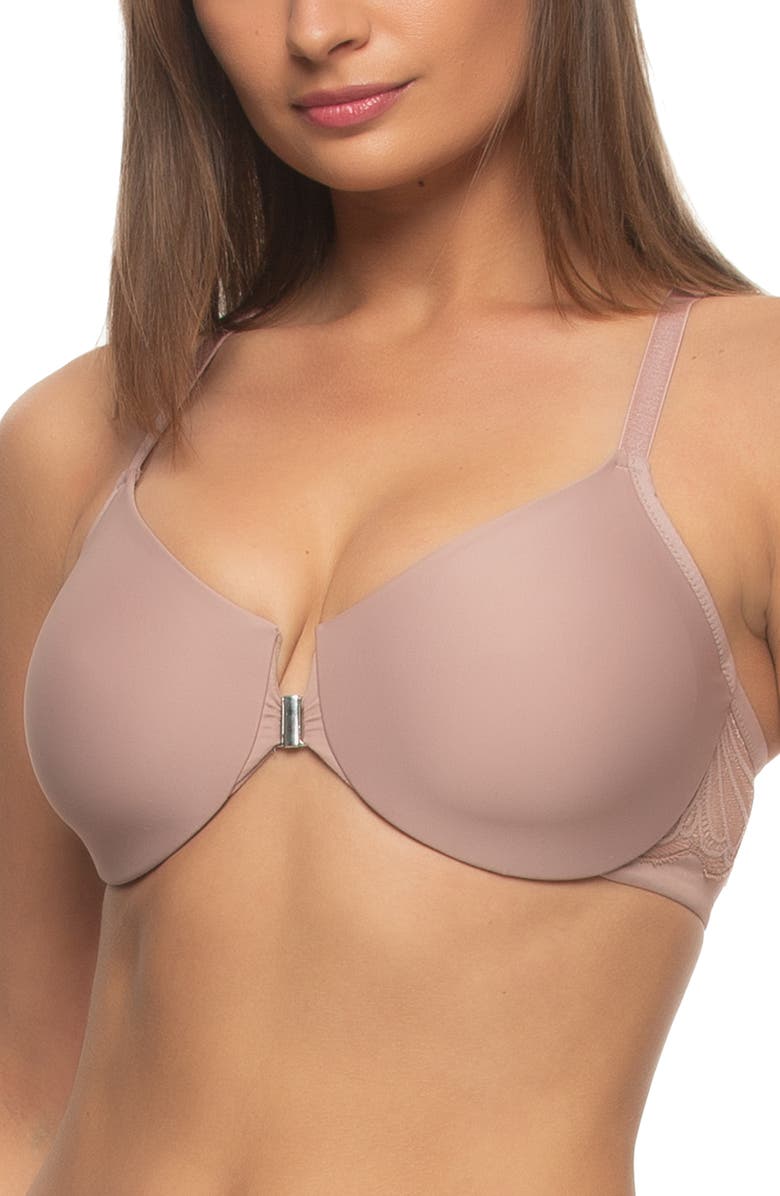 Felina Tempting Underwire Minimizer Bra, Main, color, Rose Tan