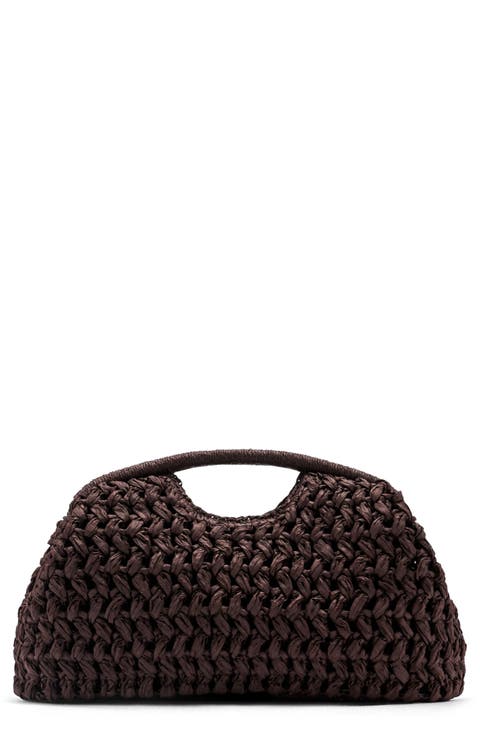 Natural Fiber Frame Clutch