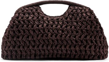 Natural Fiber Frame Clutch