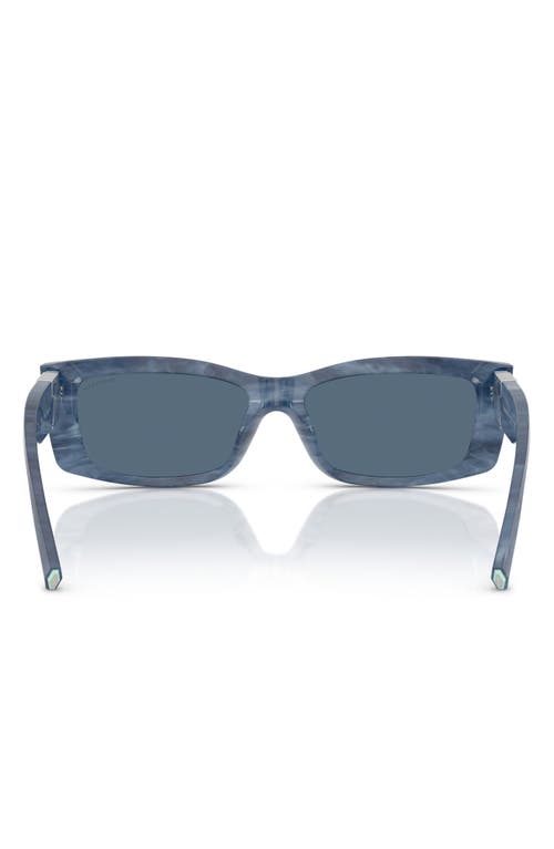 Tiffany & Co . 54mm Rectangular Sunglasses In Blue