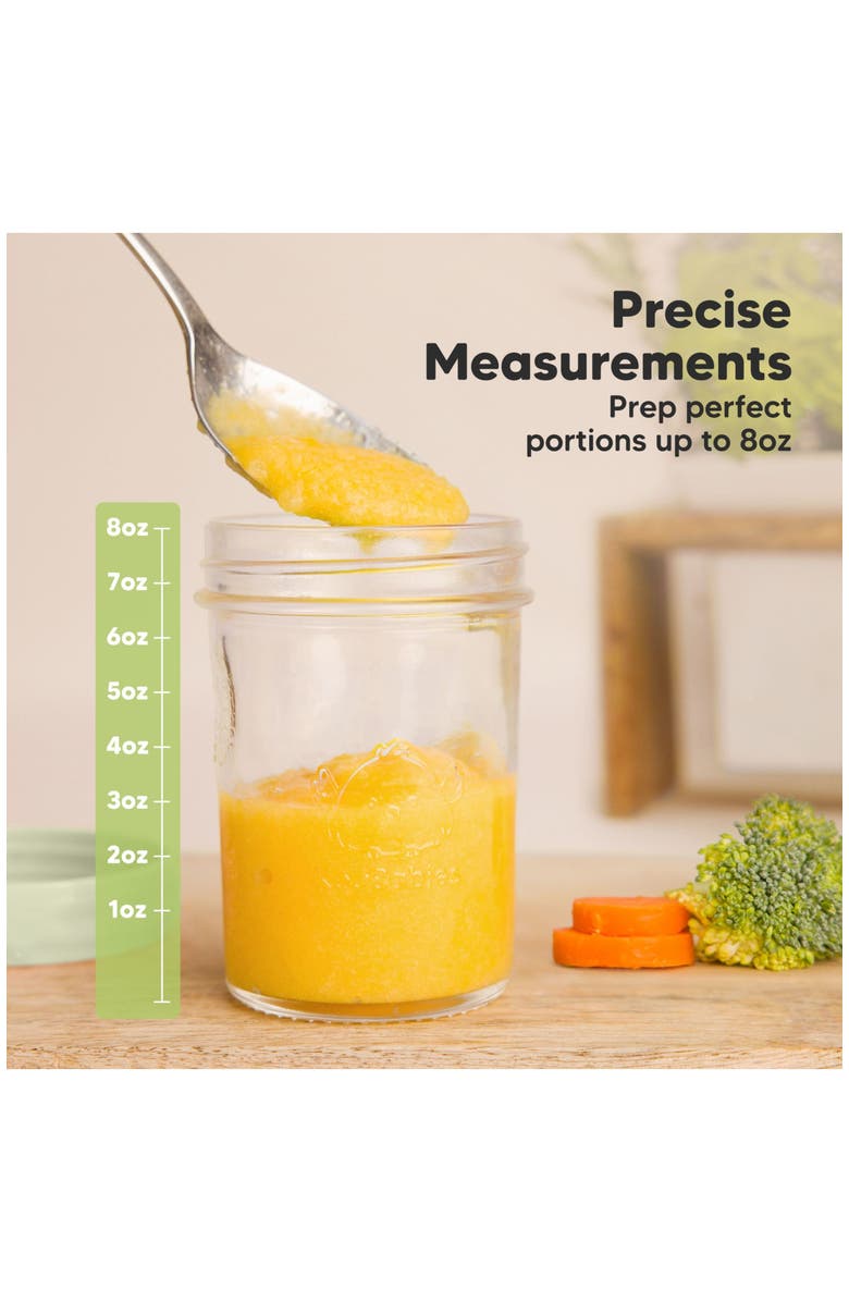 KeaBabies 4-Pack Prep Jars Food Glass Containers, Alternate, color, Sage