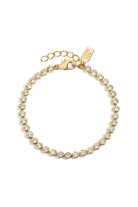 Jewel Bezeled Tennis Bracelet