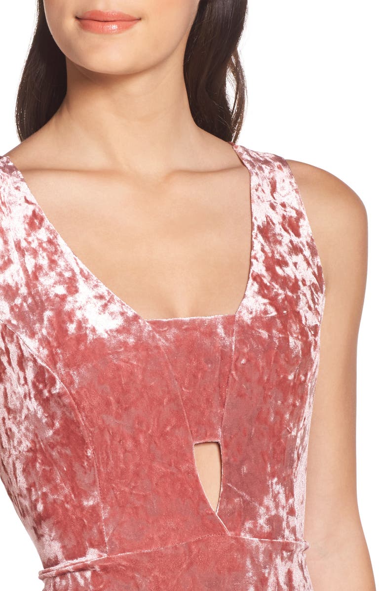 Fraiche by J Velvet Midi Dress, Alternate, color, 