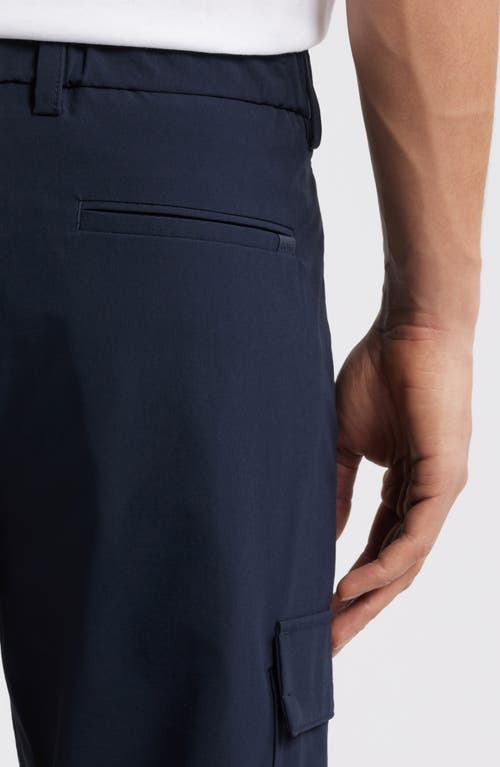 Shop Hugo Boss Boss Perin Stretch Nylon Cargo Pants In Dark Blue