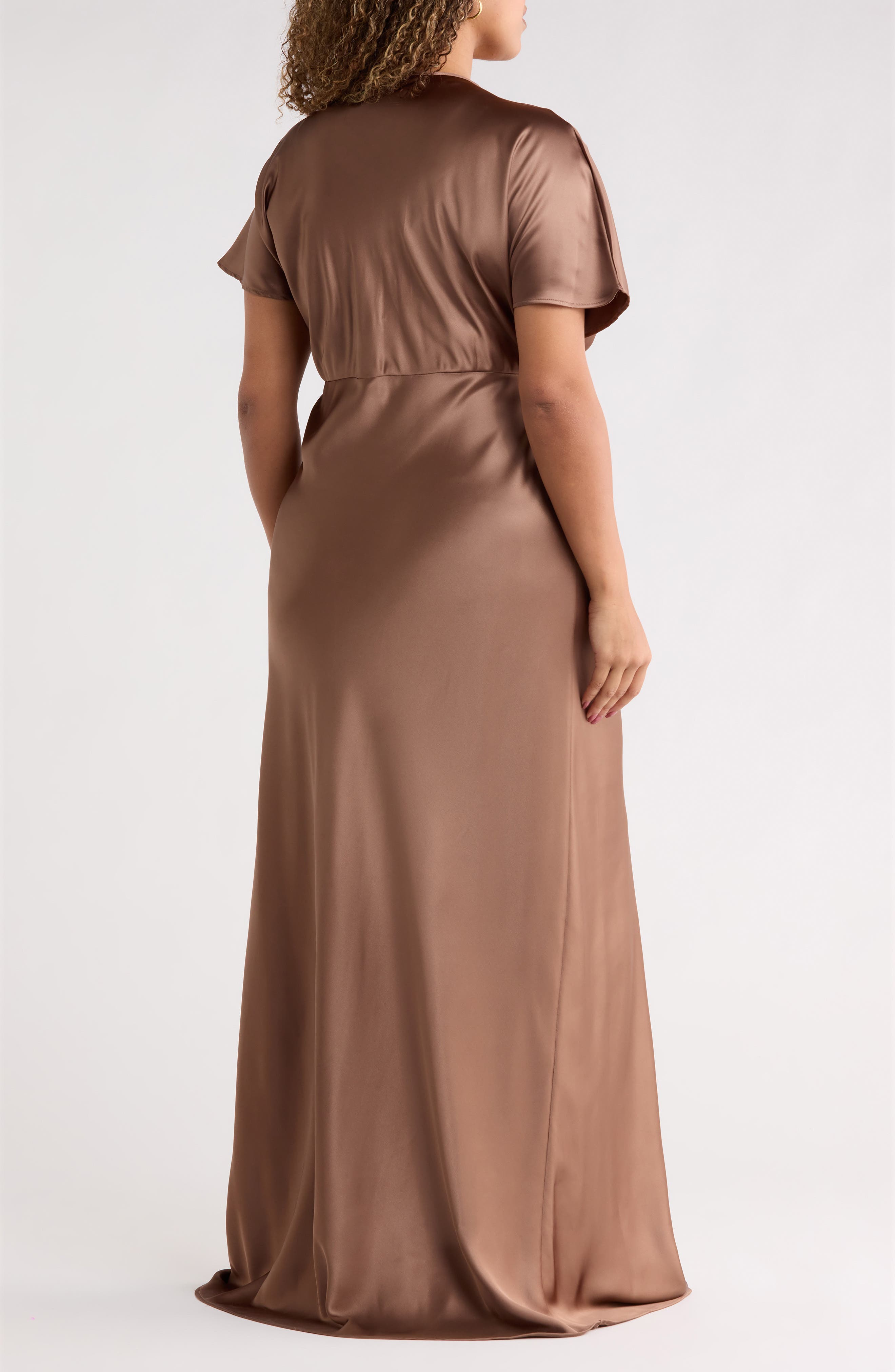 V-Neck Satin Dress - image 2