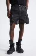 Rick Owens DRKSHDW Bauhaus Frayed Denim Shorts