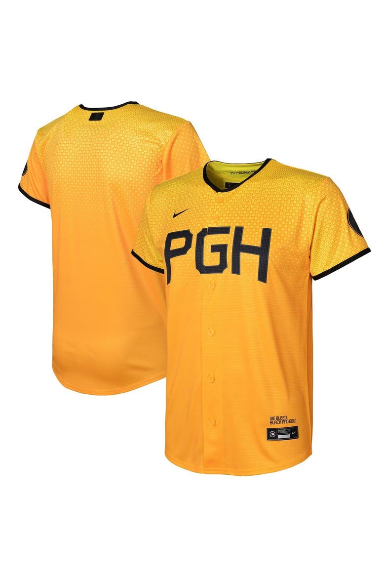 Toddler Nike  Gold Pittsburgh Pirates City Connect Replica Jersey, Main, color, Gold