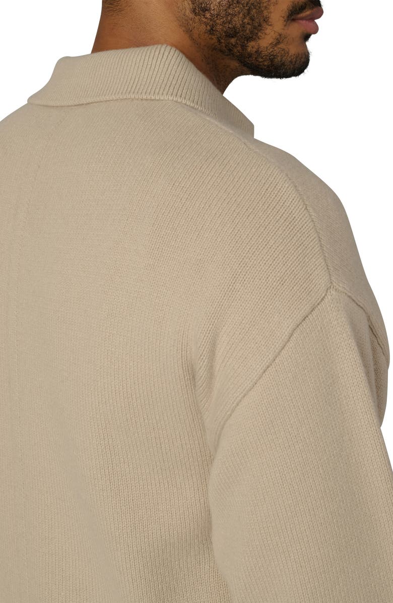 Joe's Relaxed Johnny Collar Wool Sweater, Alternate, color, Simply Taupe
