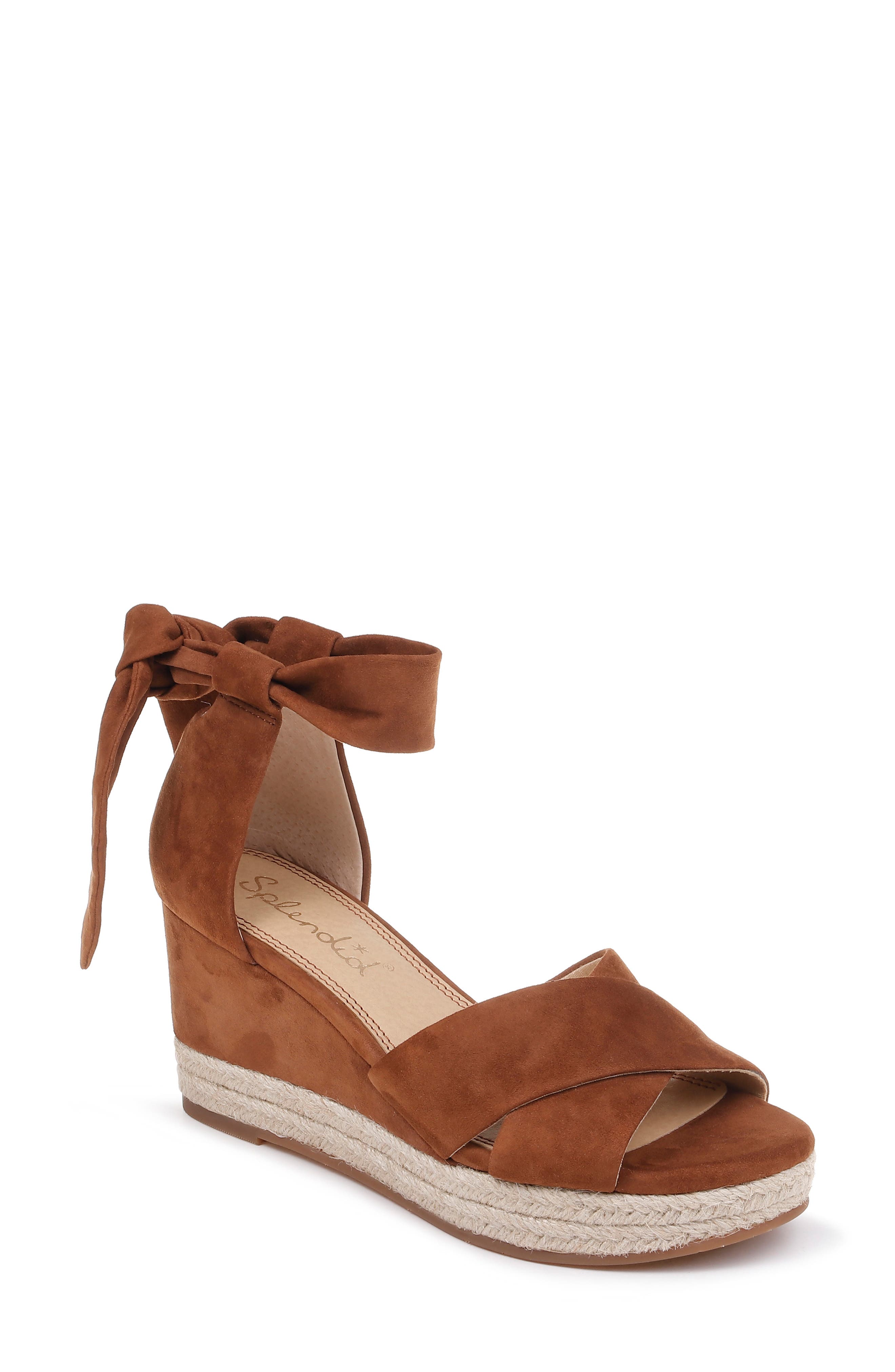 Splendid Terrence Ankle Wrap Wedge Sandal, Main, color, 