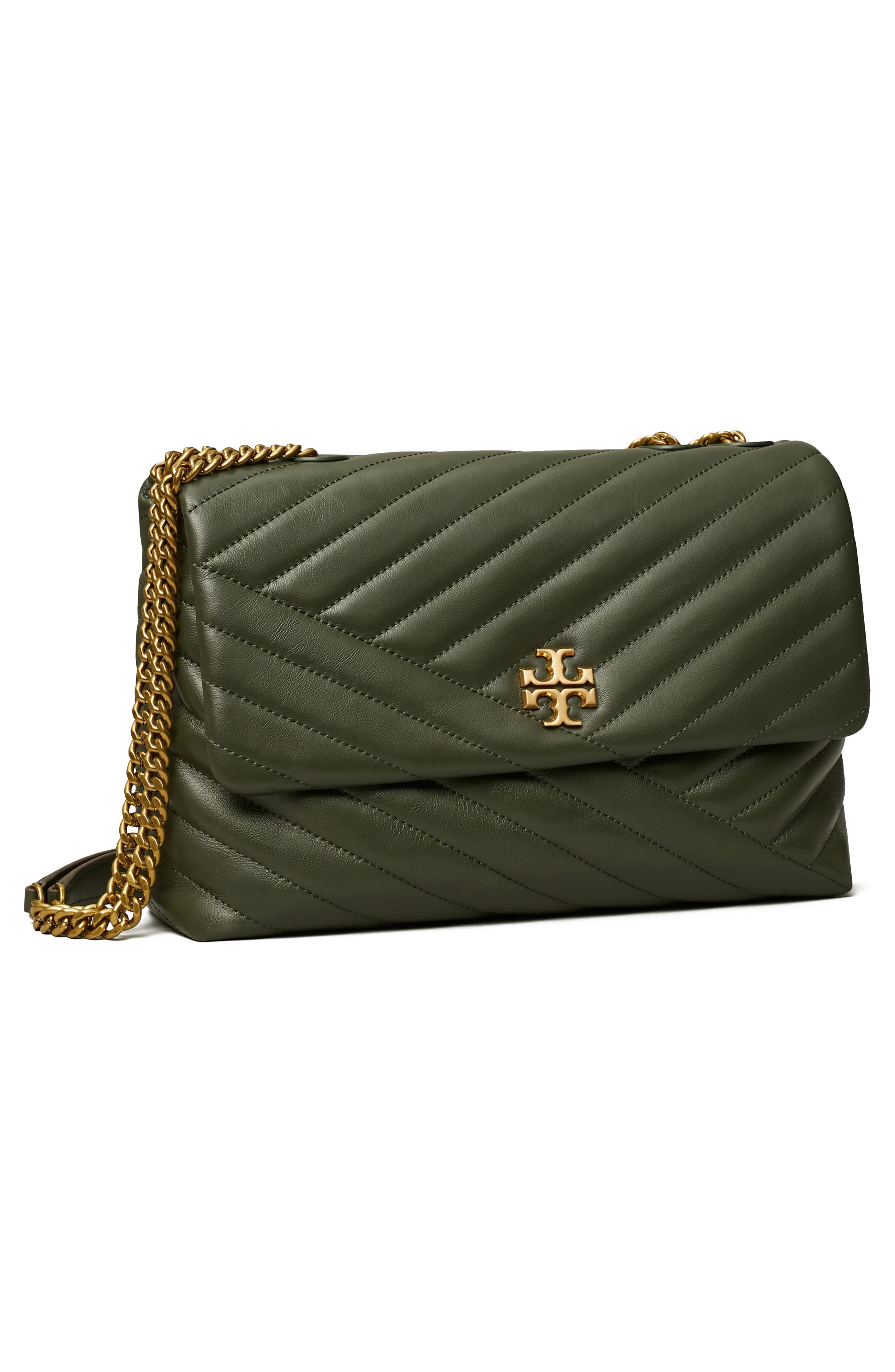 Tory Burch Kira Chevron Leather Convertible Shoulder Bag, Alternate, color, 