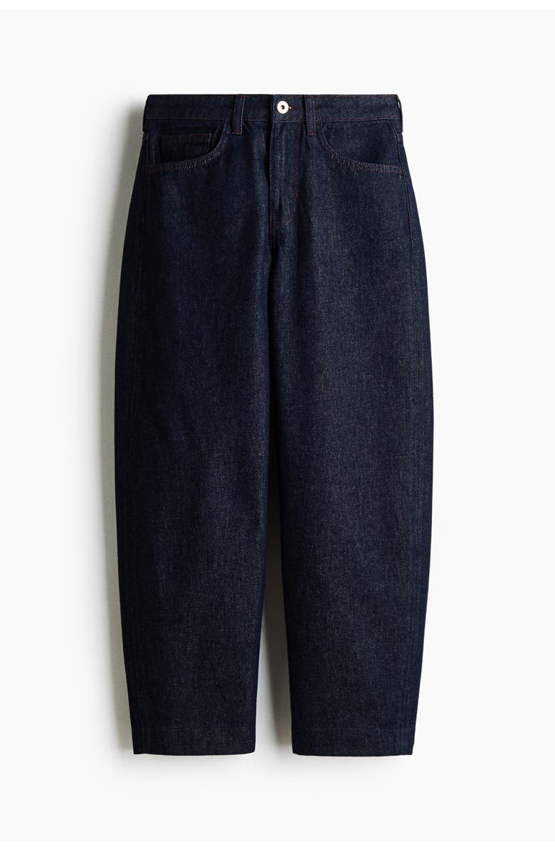 H&M Barrel Leg Low Waist Ankle Jeans, Main, color, 