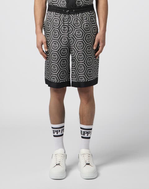 Silk Drawstring Shorts Monogram 70'S Men