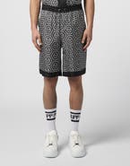 PHILIPP PLEIN Silk Drawstring Shorts Monogram 70'S Men