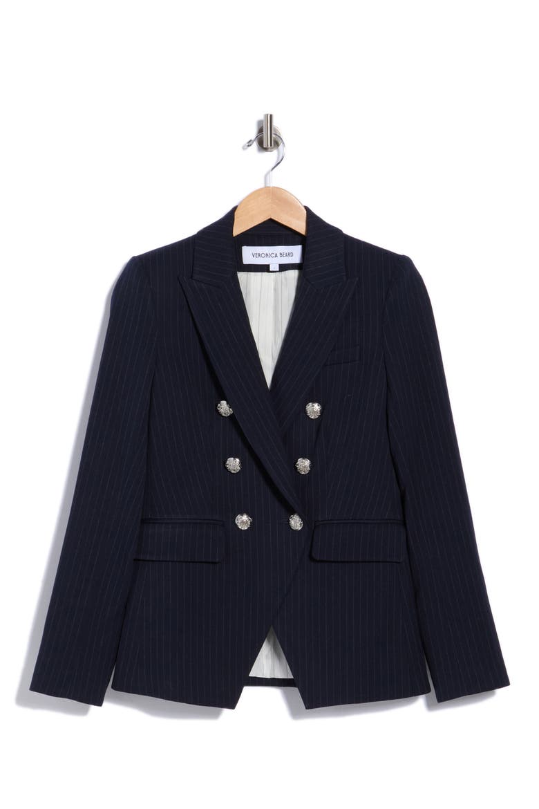 Miller Pinstripe Dickey Jacket, Main, color, NAVY/ WHITE